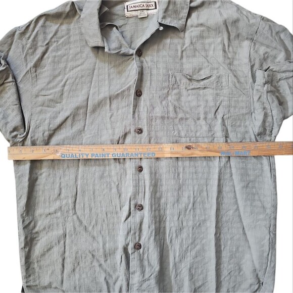 Jamaica Jaxx 100% Silk Casual Button Front Shirt Sz L Tropical Coastal Resort - Picture 13 of 16